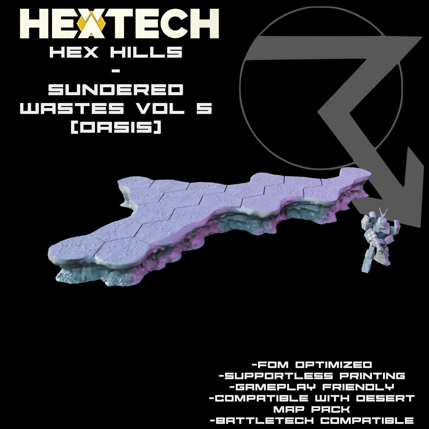 HEXTECH - Hex Hills - Sundered Wastes (Desert Map Pack)