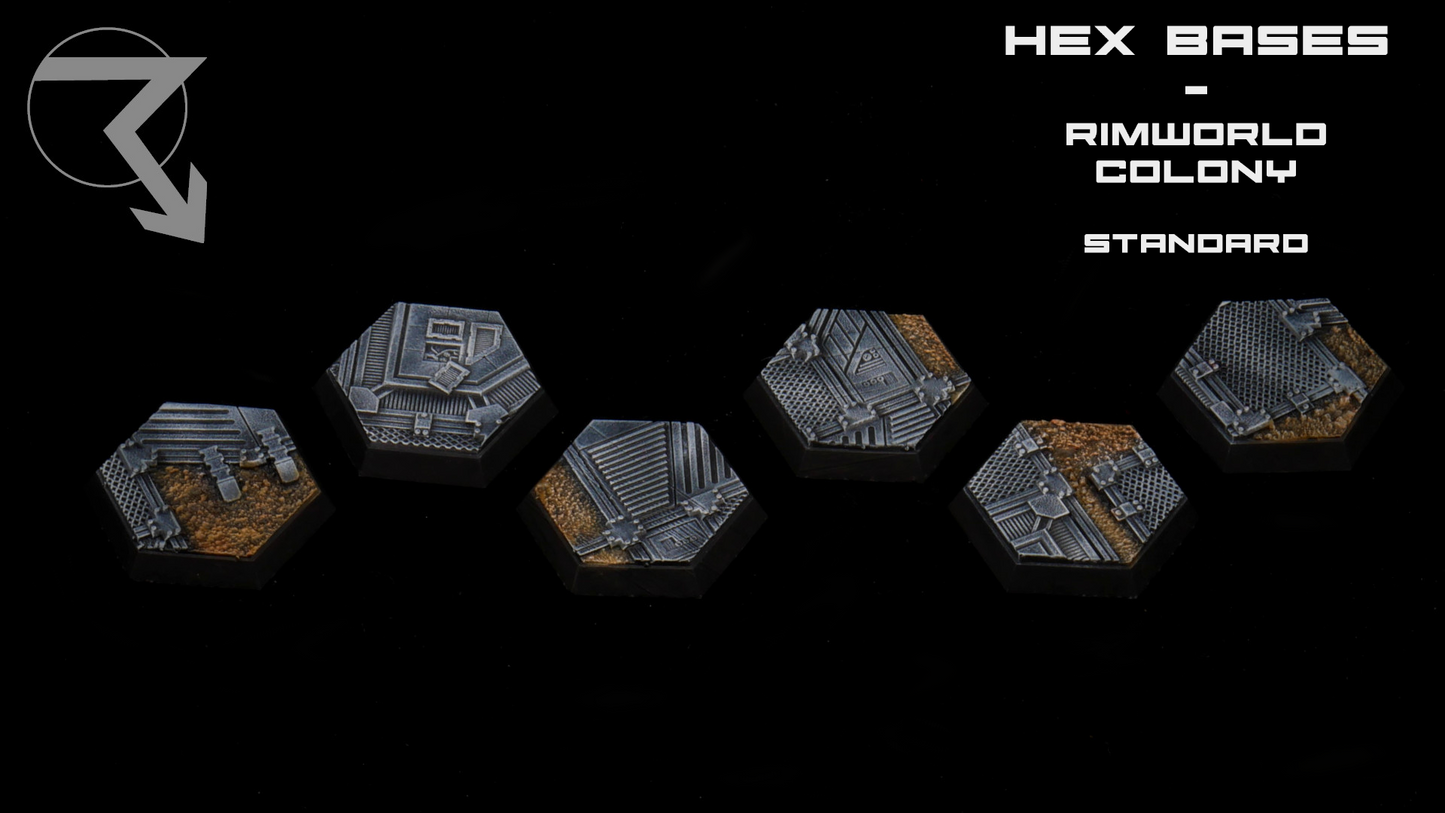 Miniature Bases: Rimworld Colony (Hex)