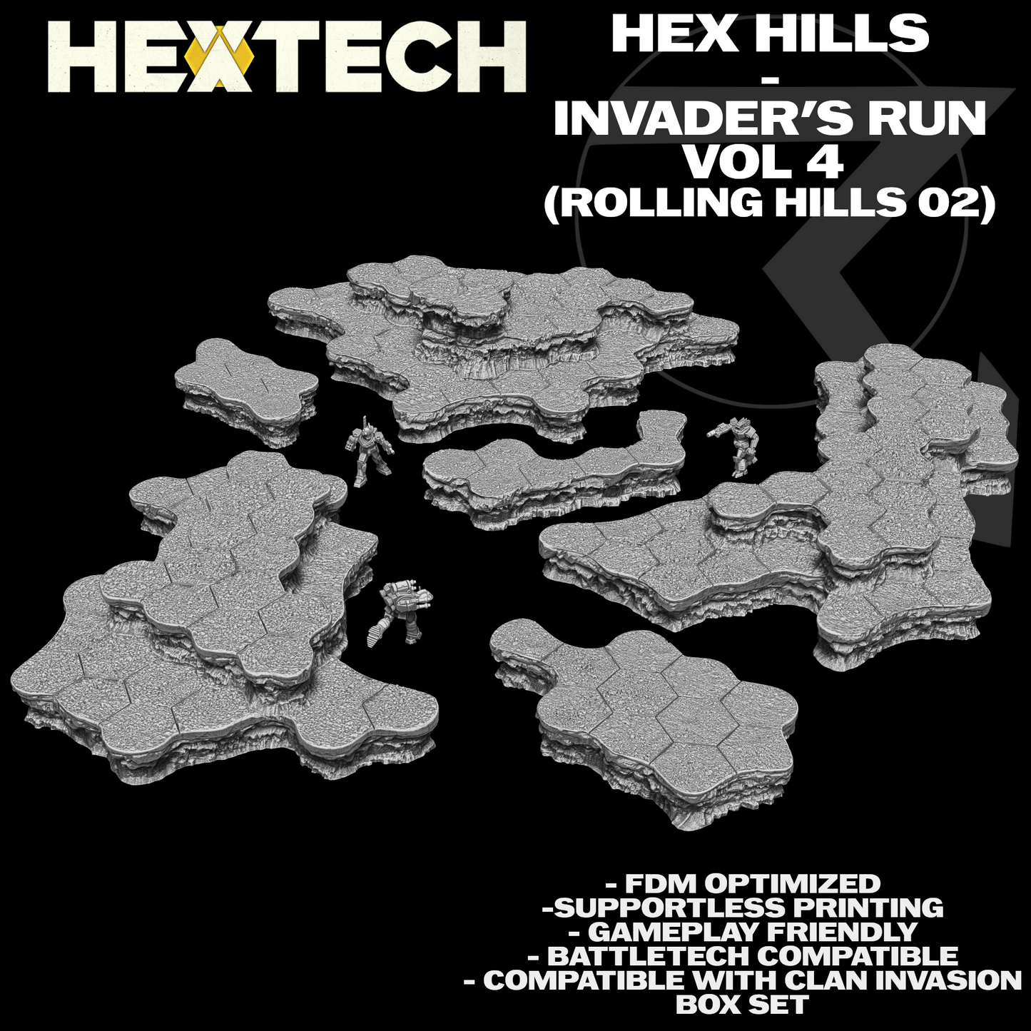 HEXTECH: Hex Hills - Invader's Run/Clan Invasion Box Map Compatible