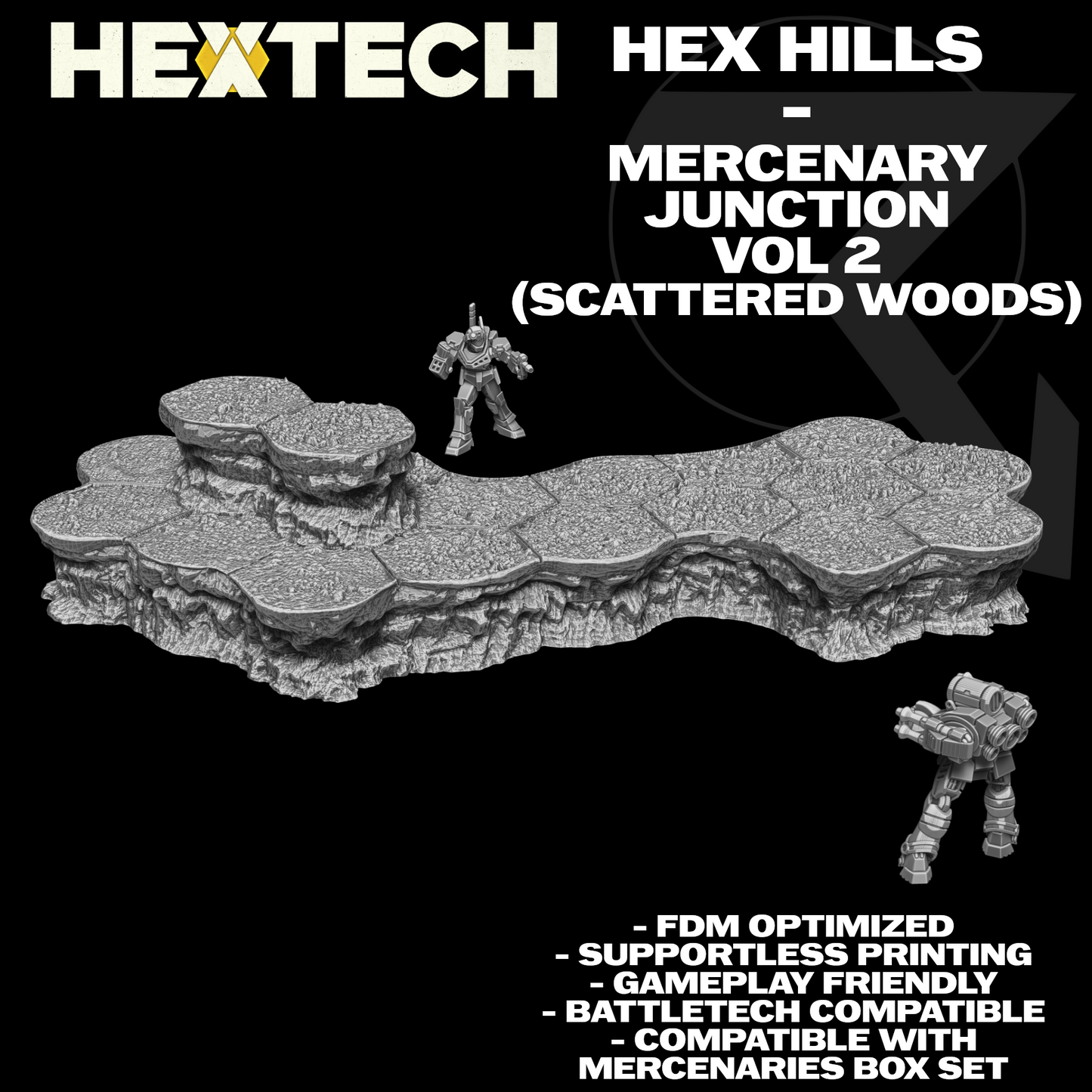 HEXTECH: Hex Hills - Mercenary Junction/Mercenaries Box Map Compatible