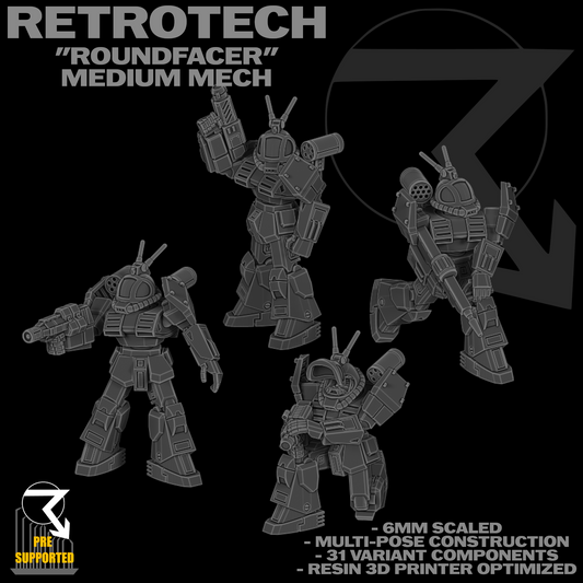 RETROTECH: "Roundfacer" Medium Mech (FREE)