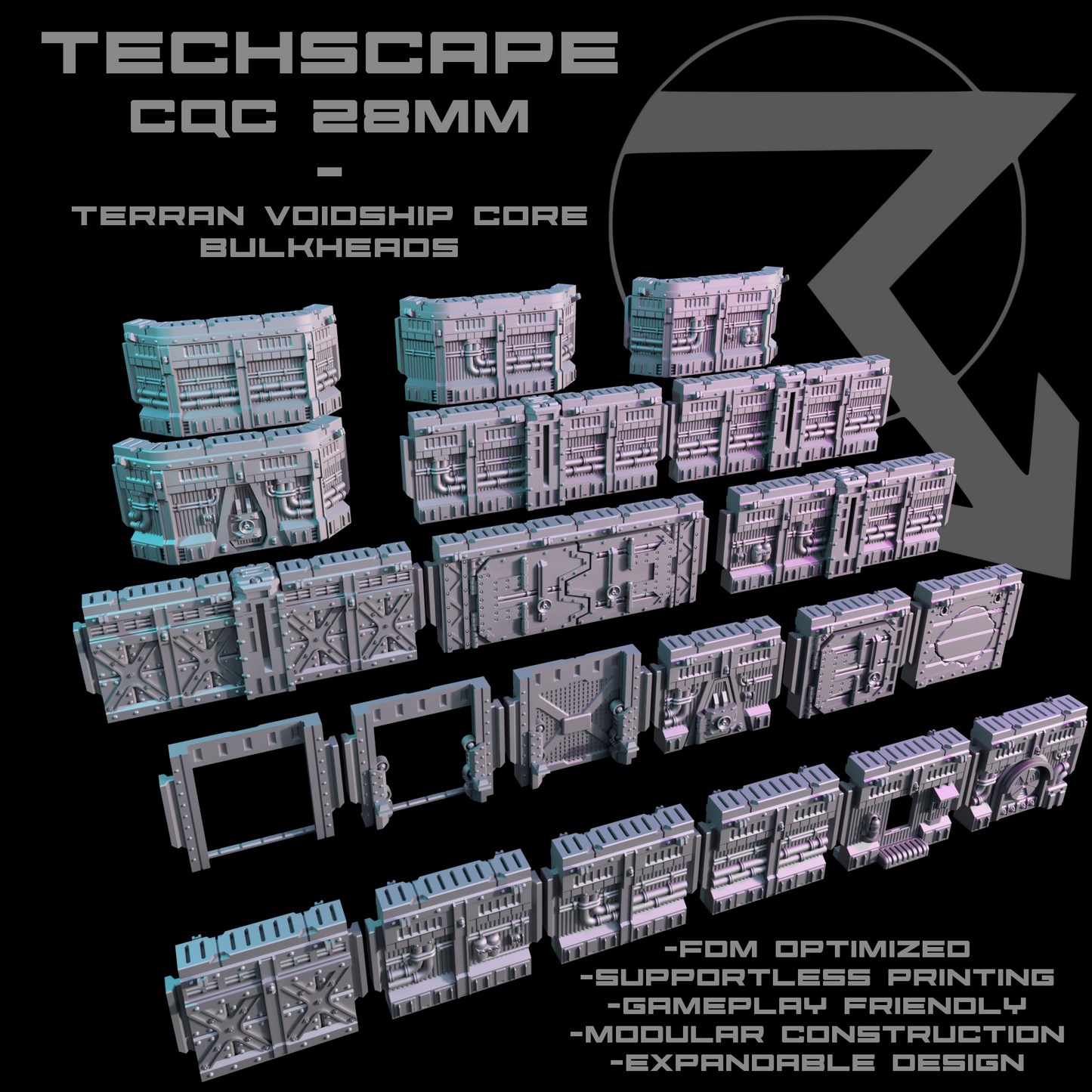 TECHSCAPE CQC: Terran Voidship (28mm)