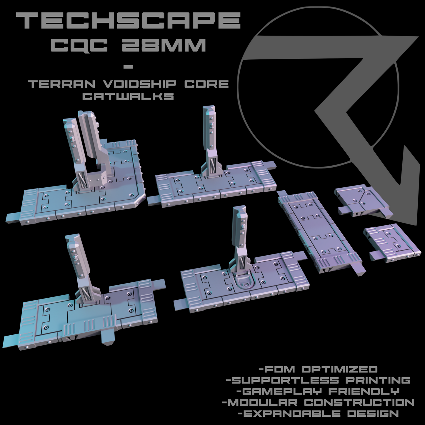 TECHSCAPE CQC: Terran Voidship (28mm)