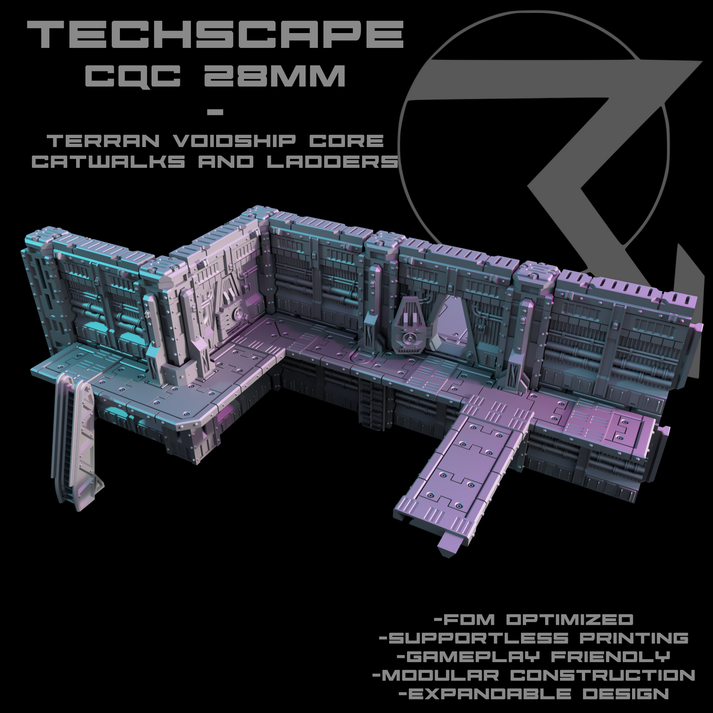 TECHSCAPE CQC: Terran Voidship (28mm)