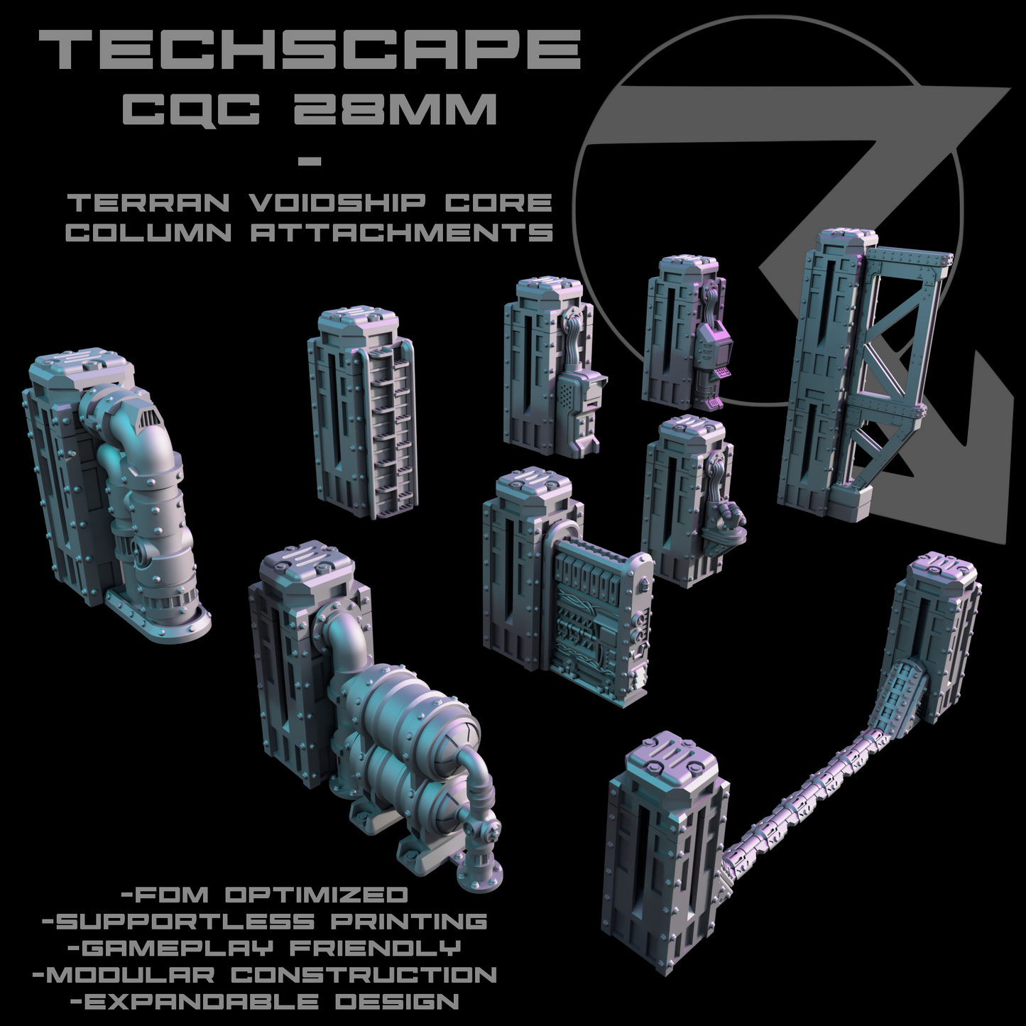 TECHSCAPE CQC: Terran Voidship (28mm)