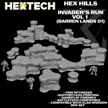 HEXTECH: Hex Hills - Invader's Run/Clan Invasion Box Map Compatible HEXTECH: Hex Hills - Invader's Run/Clan Invasion Box Map Compatible