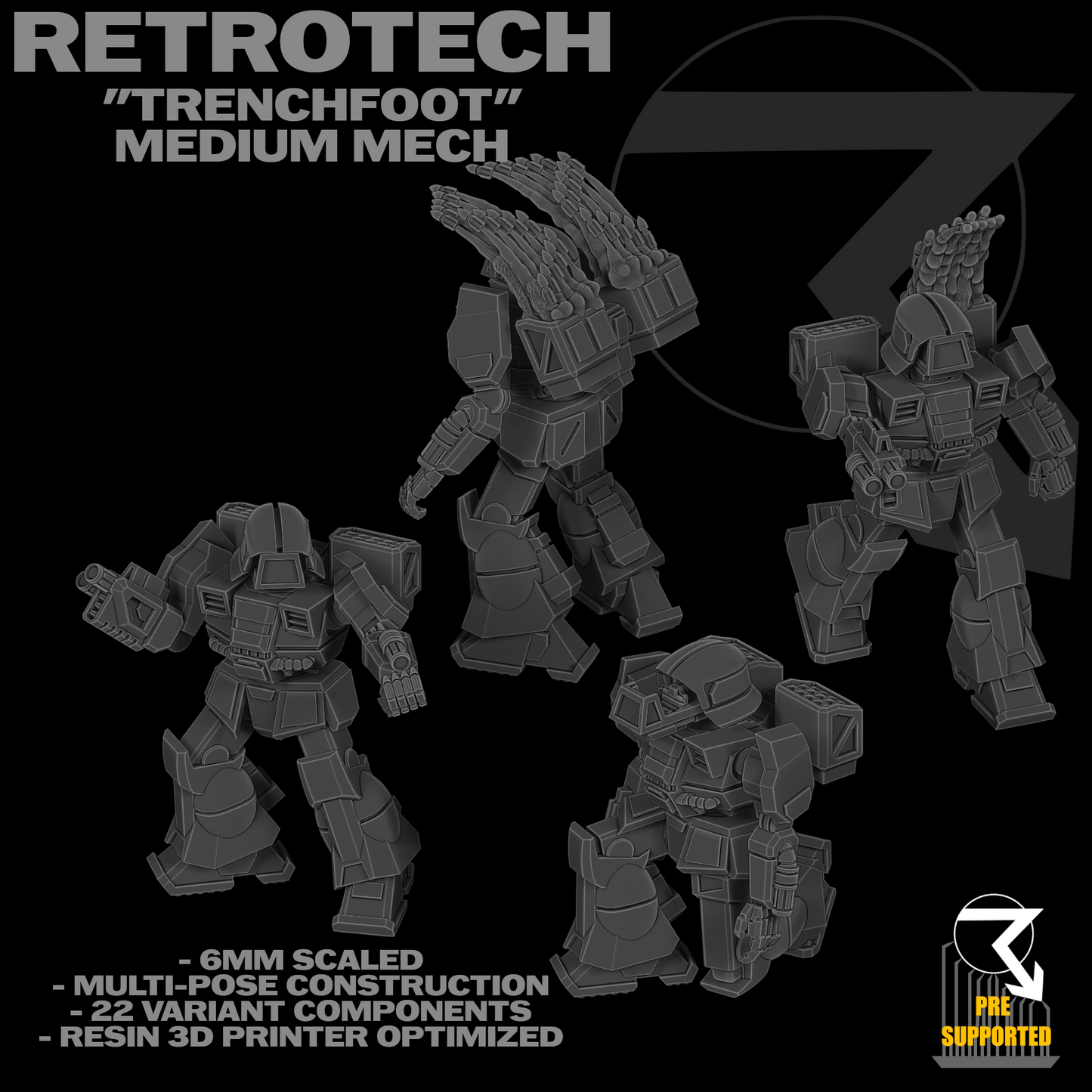 RETROTECH: "Trenchfoot" Medium Mech