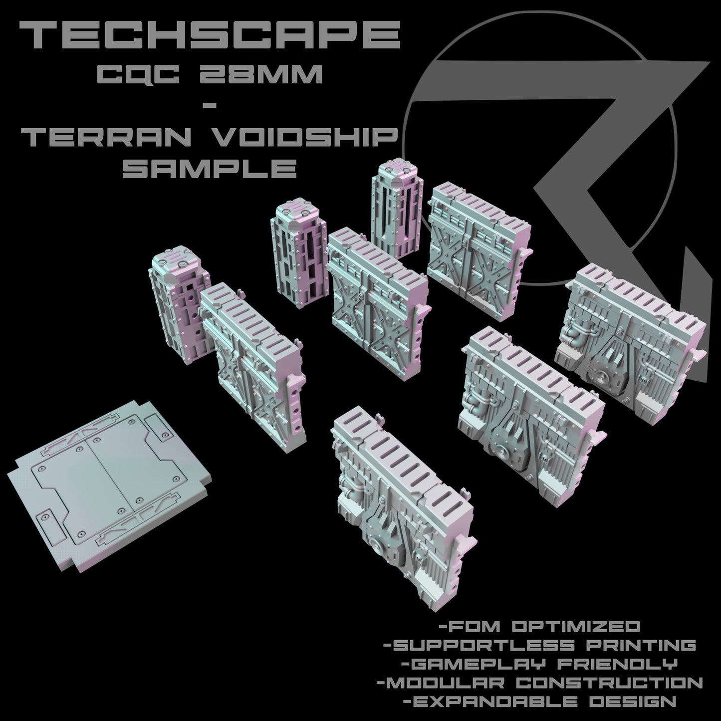 TECHSCAPE CQC: Terran Voidship (28mm)