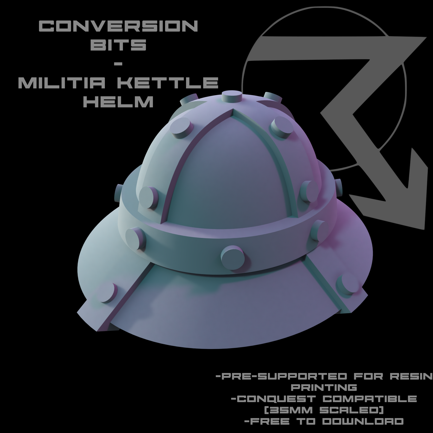 Conversion Bits - Conquest - Militia Kettle Helm